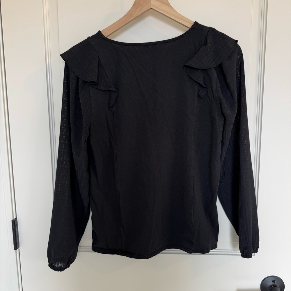 J.Crew Ruffle Shoulder Top - Picture 3 of 4